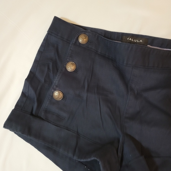 Aritzia Talula Nautical Navy Blue Button Up Shorts - Picture 5 of 12